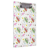 Flamingos + Retro Trailers Patroonplaat Klembord (Rechts)