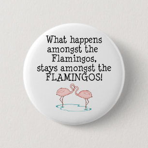 Flamingos Ronde Button 5,7 Cm