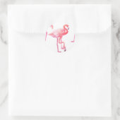 Flamingos Ronde Sticker (Tas)