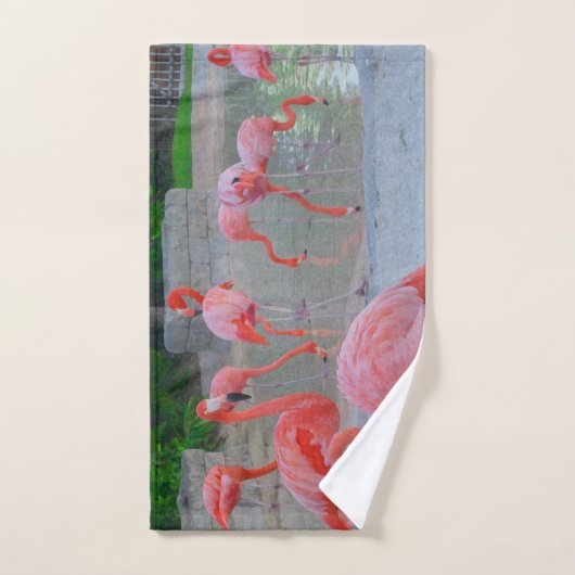 Flamingos rose de Floride (Serviette à main)