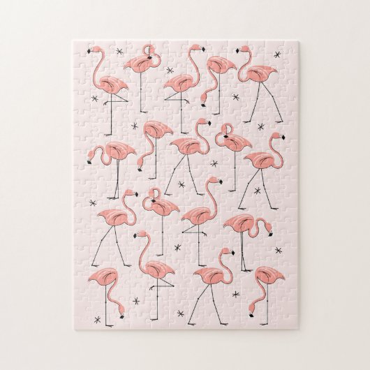 Flamingos Roze puzzel (Verticaal)