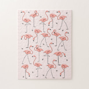 Flamingos Roze puzzel Legpuzzel