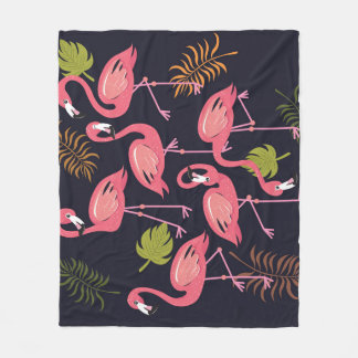 Flamingo's set, tropische vogel . fleece deken