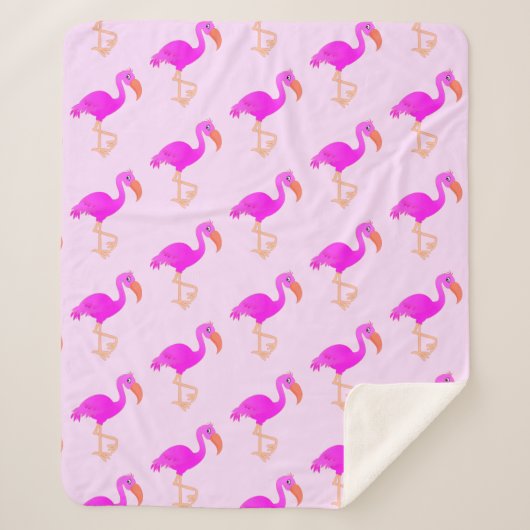 Flamingos Sherpa Blanket Sherpa Deken (Voorkant)