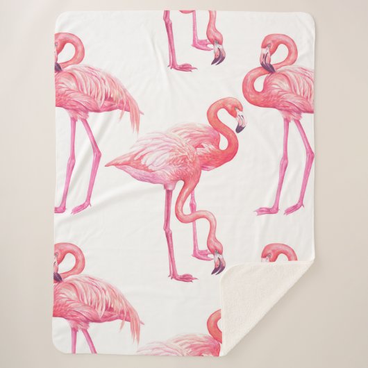 Flamingos Sherpa Deken (Voorkant)