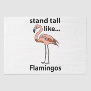 Flamingo's Staan Groot Als Flamingo's Flamingo Tissuepapier