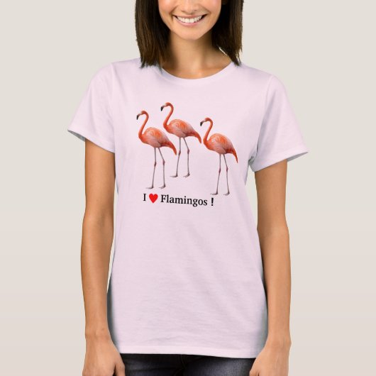 flamingos t-shirt (Voorkant)