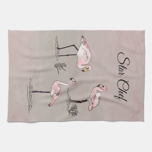 Flamingos Theedoek (Horizontaal)