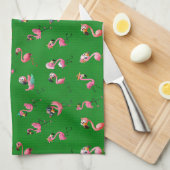 Flamingos Theedoek (Quarter Fold)