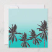 Flamingo's Tropisch strand bruiloft uitnodiging (Achterkant)