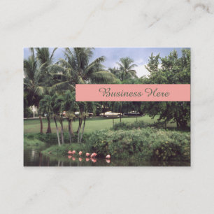 Flamingo's Tropisch Thema Retro Palmen Visitekaartje