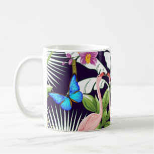 Flamingo's, tropische planten: . koffiemok