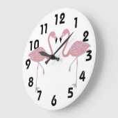 Flamingos Wall Clock Grote Klok (Hoek)