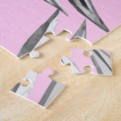 Flamingo's,  waterverf. legpuzzel (Zijkant)