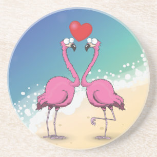 flamingos zandsteen onderzetter