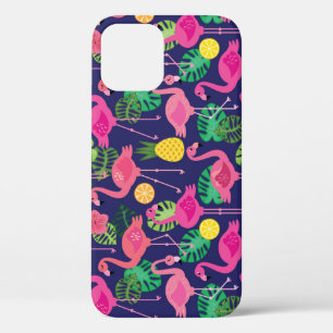 flamingo's, zomerelementen iPhone 12 hoesje