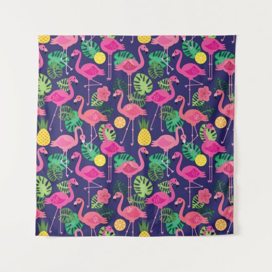  flamingo's, zomerelementen wandkleed (Voorkant)