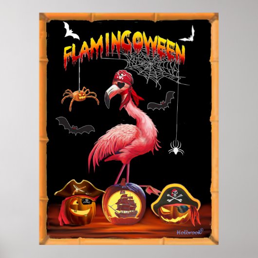FLAMINGOWEEN POSTER (Voorkant)