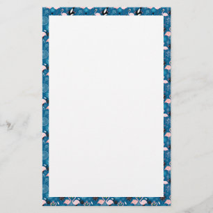 Flamingpatroon van de paardenbloemen briefpapier