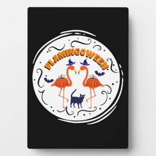 Flamingtussen pompoen Flamingo Witch Fotoplaat