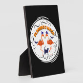 Flamingtussen  pompoen Flamingo Witch Fotoplaat (Zijkant)