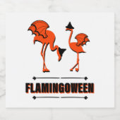 Flamingwood - Halloween Sparkling Wijnetiket (Enkel label)