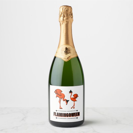 Flamingwood - Halloween Sparkling Wijnetiket (Voorkant)