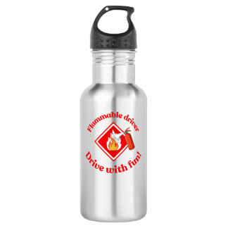 Flammable Driver Trucker Gift | Funny ADR Hazmat Waterfles