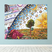 Flammarion Dome Canvas — Grote Canvas Geweldige Afdruk (Insitu (Houten vloer))