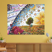 Flammarion Dome Canvas — Grote Canvas Geweldige Afdruk (Insitu (Woonkamer))