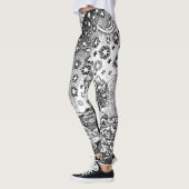 Flammarion Engrave Leggings noirs et blancs (Gauche)