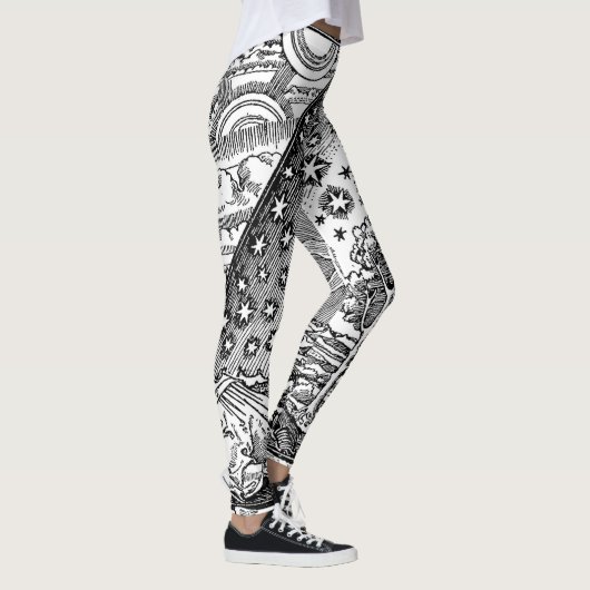 Flammarion Engraving Black en White Leggings (Rechts)