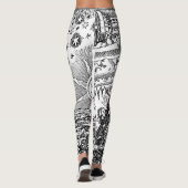 Flammarion Engraving Black en White Leggings (Achterkant)