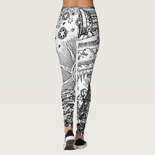 Flammarion Engraving Black en White Leggings (Achterkant)