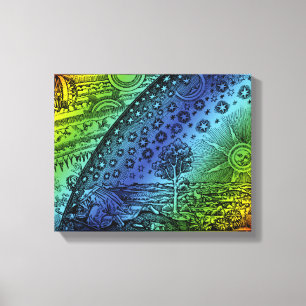 Flammarion Heaven and Earth Engraving Artwork Canvas Afdruk
