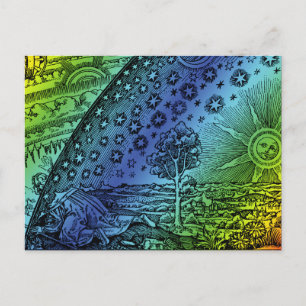 Flammarion Hemel en Aarde Gravure Kunstwerk Briefkaart