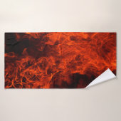 Flamme arrière - plan feu noir chaud (Serviette de bain)