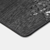 Flamme blanc noir scintille bois rustique Monogram (Coin)