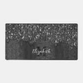 Flamme blanc noir scintille bois rustique Monogram (Recto)