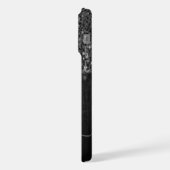 Flamme blanc noir scintille bois rustique Monogram (Côté gauche)