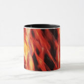 Flamme de feu Art Abstrait Rouge Gold Tones Mug Cu (Centre)