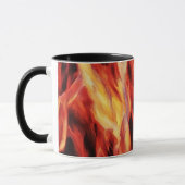 Flamme de feu Art Abstrait Rouge Gold Tones Mug Cu (Gauche)
