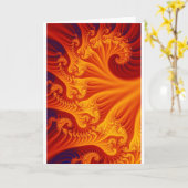Flamme de fractale - carte (Fleur jaune)