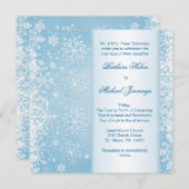 Flamme de neige blanche sur Faire-part de mariage  (Devant / Derrière)