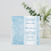 Flamme de neige blanche sur Faire-part de mariage  (Debout devant)