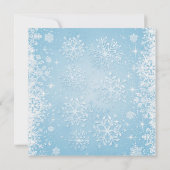 Flamme de neige blanche sur Faire-part de mariage  (Dos)