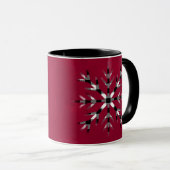 Flamme de neige du pôle Nord, bison plaid Mug (Devant droit)