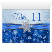 Flamme de neige en argent sur le bleu Numéro de ta (Intérieur Horizontal (Bas))