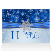 Flamme de neige en argent sur le bleu Numéro de ta (Intérieur Horizontal (Haut))