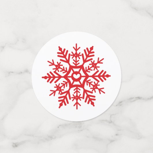 Flamme de neige rouge Confetti (Petit recto)